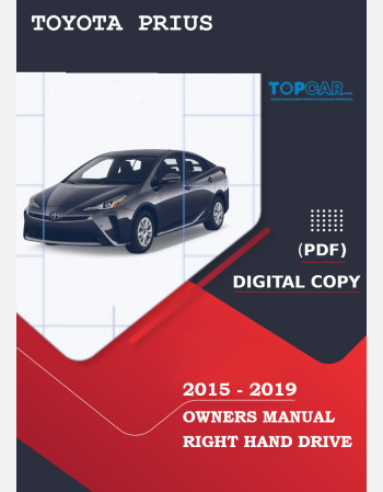2015 - 2019 toyota prius owners manual rhd and lhd